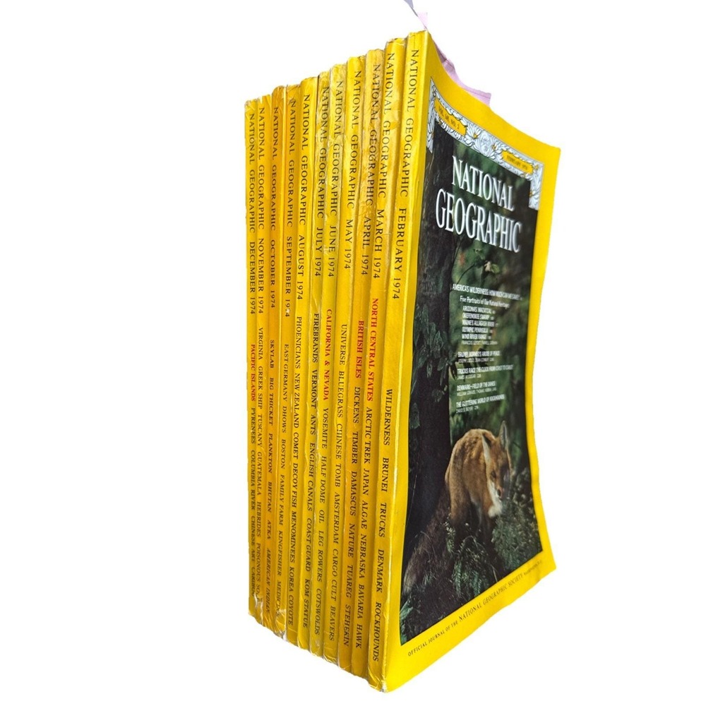 National Geographic magazine Lot 1974 Year‎ 11 Issues Missing Jan - Picture 2 of 2